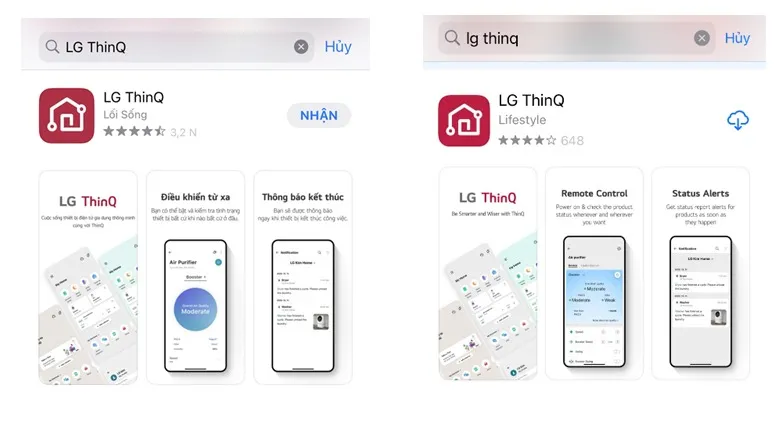 Cách cài đặt ứng dụng LG ThinQ